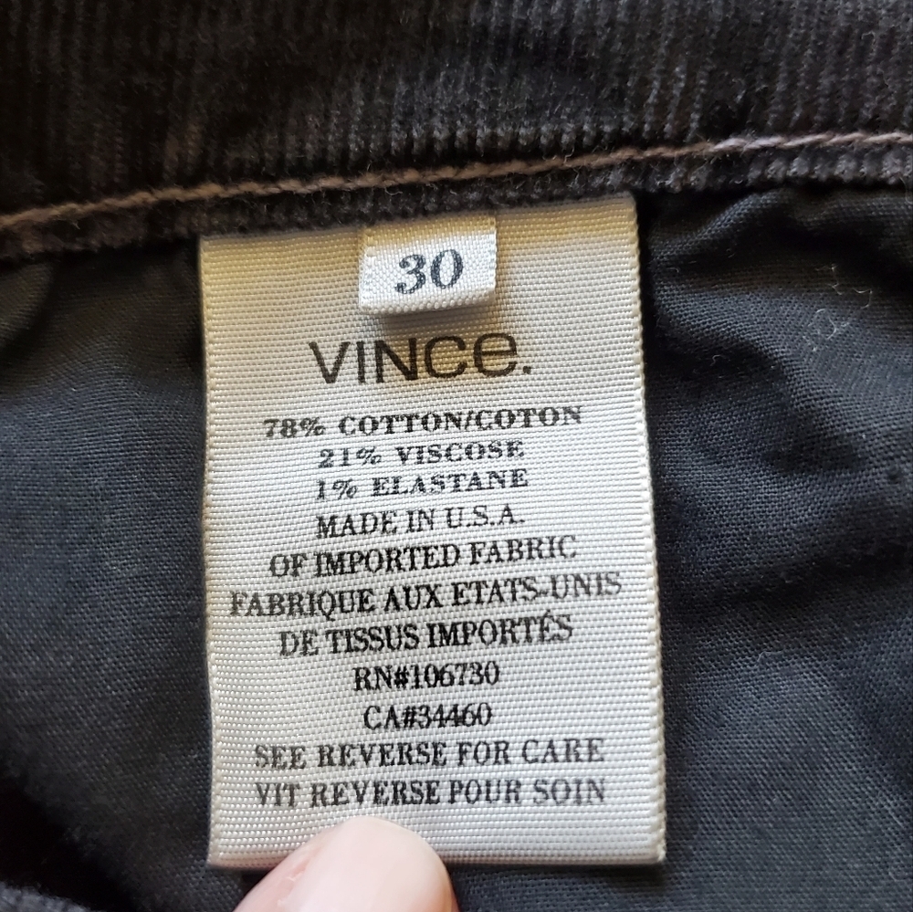 Vince Skinny Corduroy Pants. Size 30 - Picture 6 of 7